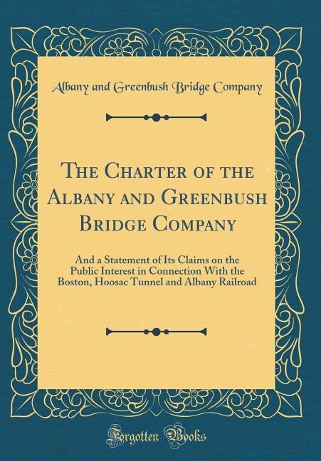 Couverture_The Charter of the Albany and Greenbush Bridge Company