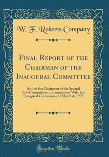 Couverture_Final Report of the Chairman of the Inaugural Committee