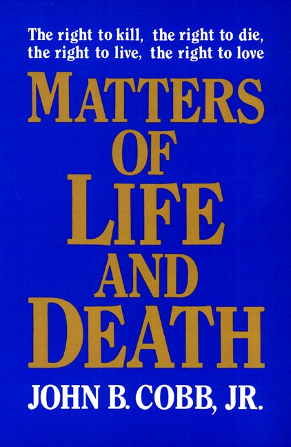 Front cover_Matters of Life and Death