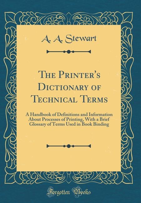 Couverture_The Printer's Dictionary of Technical Terms