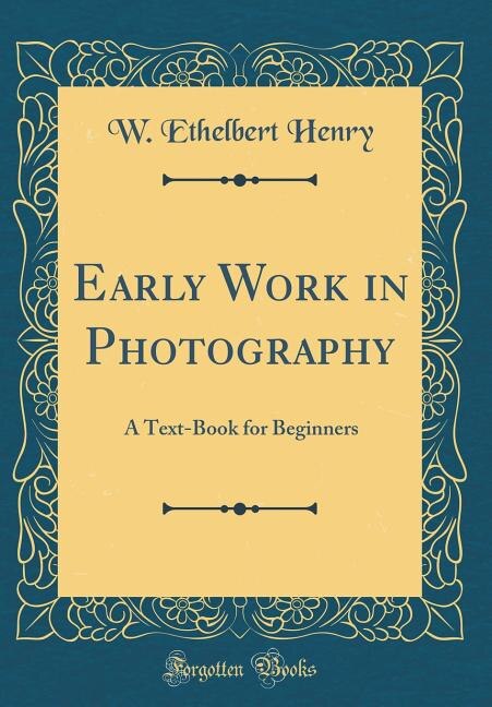 Couverture_Early Work in Photography