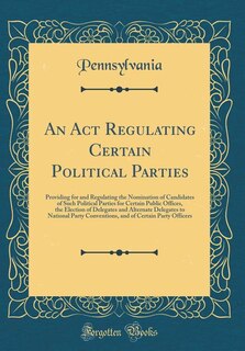 Couverture_An Act Regulating Certain Political Parties