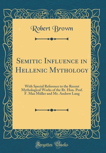 Couverture_Semitic Influence in Hellenic Mythology