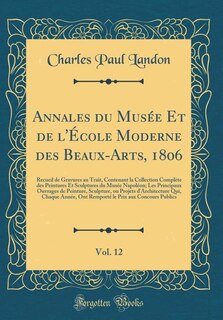 Couverture_Annales du Musée Et de l'École Moderne des Beaux-Arts, 1806, Vol. 12
