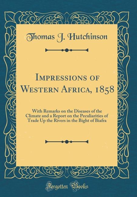 Couverture_Impressions of Western Africa, 1858