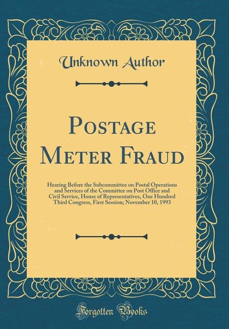 Front cover_Postage Meter Fraud