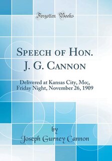 Couverture_Speech of Hon. J. G. Cannon