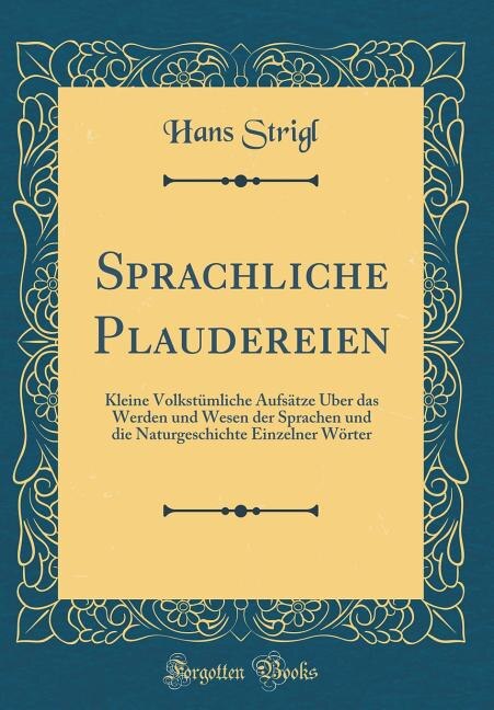 Front cover_Sprachliche Plaudereien