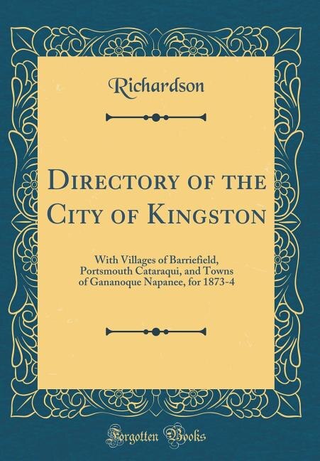 Couverture_Directory of the City of Kingston