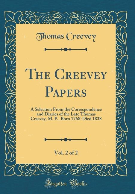 Front cover_The Creevey Papers, Vol. 2 of 2