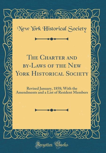 Front cover_The Charter and by-Laws of the New York Historical Society