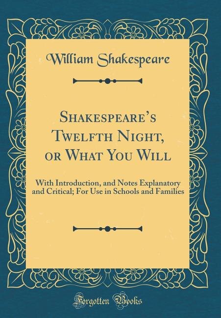 Couverture_Shakespeare's Twelfth Night, or What You Will