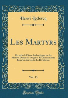Front cover_Les Martyrs, Vol. 13
