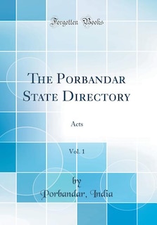 Couverture_The Porbandar State Directory, Vol. 1