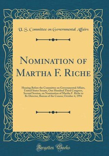 Couverture_Nomination of Martha F. Riche