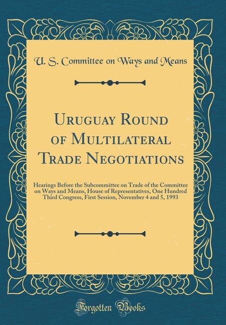 Front cover_Uruguay Round of Multilateral Trade Negotiations