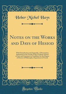 Couverture_Notes on the Works and Days of Hesiod