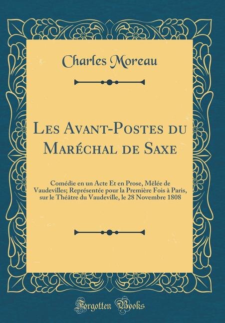 Front cover_Les Avant-Postes du Maréchal de Saxe