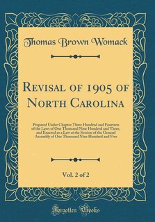 Front cover_Revisal of 1905 of North Carolina, Vol. 2 of 2