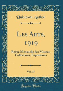 Couverture_Les Arts, 1919, Vol. 15
