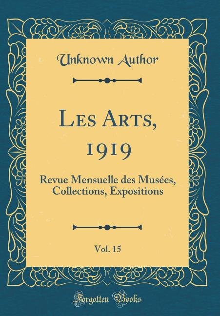 Couverture_Les Arts, 1919, Vol. 15