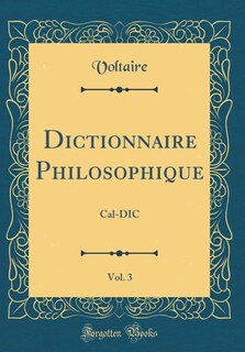 Couverture_Dictionnaire Philosophique, Vol. 3