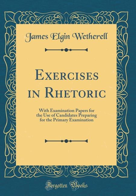 Front cover_Exercises in Rhetoric