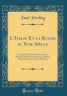 Front cover_L'Italie Et la Russie au Xvie Siècle
