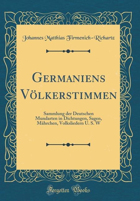 Front cover_Germaniens Völkerstimmen