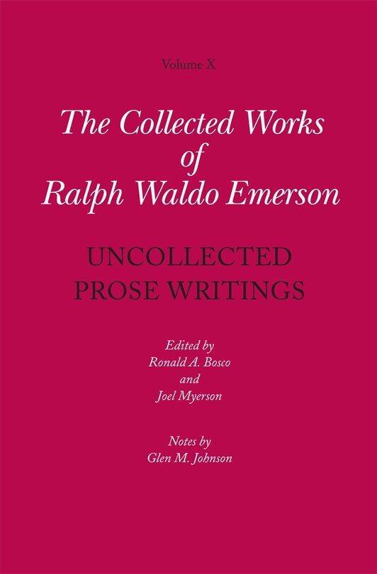 Front cover_Uncollected Prose Writings
