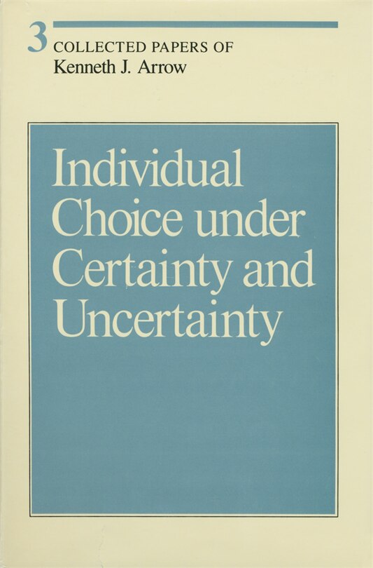 Front cover_Individual Choice under Certainty and Uncertainty