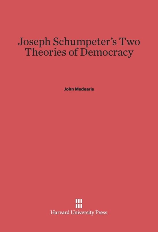 Couverture_Joseph Schumpeter's Two Theories of Democracy