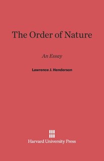 Couverture_The Order of Nature