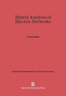 Front cover_Matrix Analysis of Electric Networks
