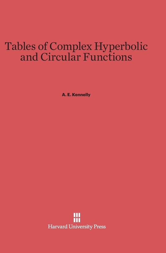 Front cover_Tables of Complex Hyperbolic and Circular Functions