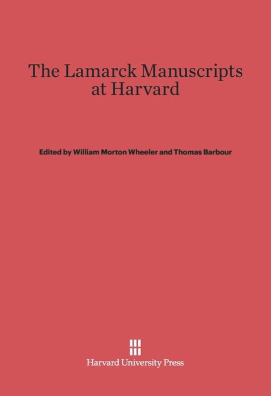 Front cover_The Lamarck Manuscripts at Harvard