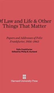 Front cover_Of Law and Life and Other Things That Matter