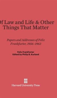 Front cover_Of Law and Life and Other Things That Matter