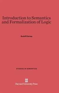 Front cover_Introduction to Semantics and Formalization of Logic