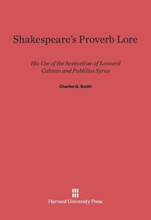 Front cover_Shakespeare's Proverb Lore