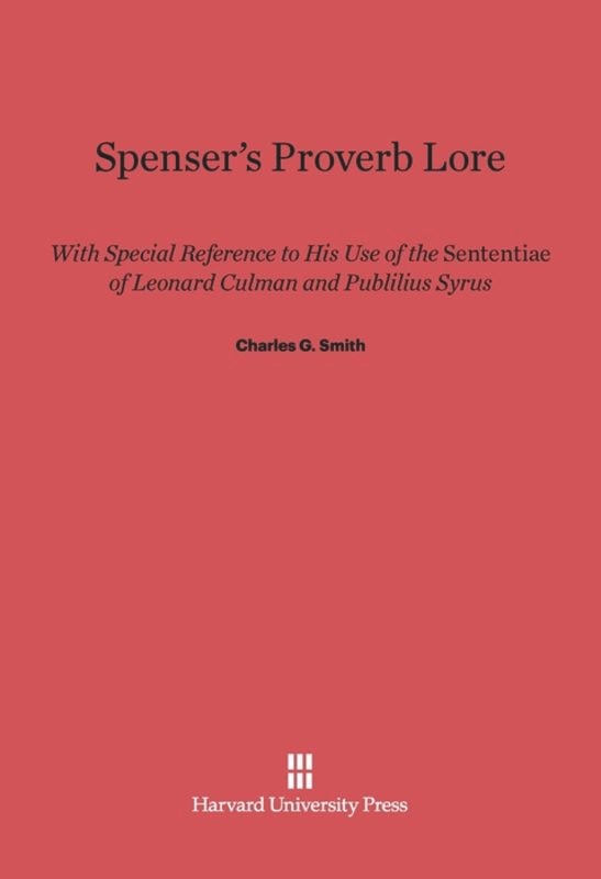 Front cover_Spenser's Proverb Lore