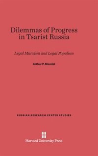 Couverture_Dilemmas of Progress in Tsarist Russia