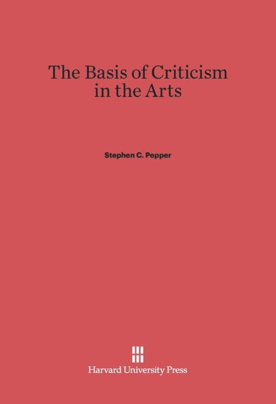 Front cover_The Basis of Criticism in the Arts