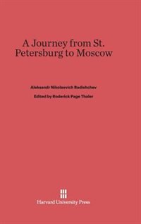 Couverture_A Journey from St. Petersburg to Moscow
