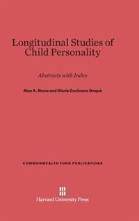 Front cover_Longitudinal Studies of Child Personality