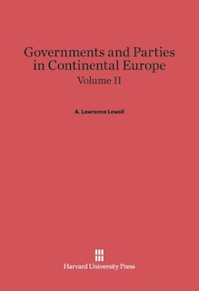 Couverture_Governments and Parties in Continental Europe, Volume II
