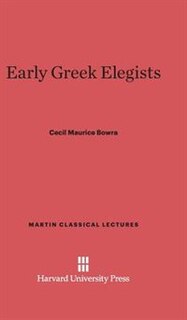 Front cover_Early Greek Elegists