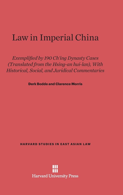 Front cover_Law in Imperial China