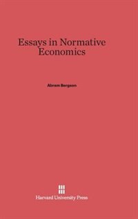 Front cover_Essays in Normative Economics
