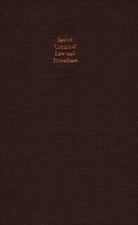 Front cover_Soviet Criminal Law and Procedure